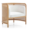 Cadeira Otomana Moderna Fields Back Back White Chair